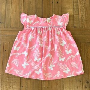 The Beaufort bonnet company pink butterfly flutter sleeve top girls 8 nwot